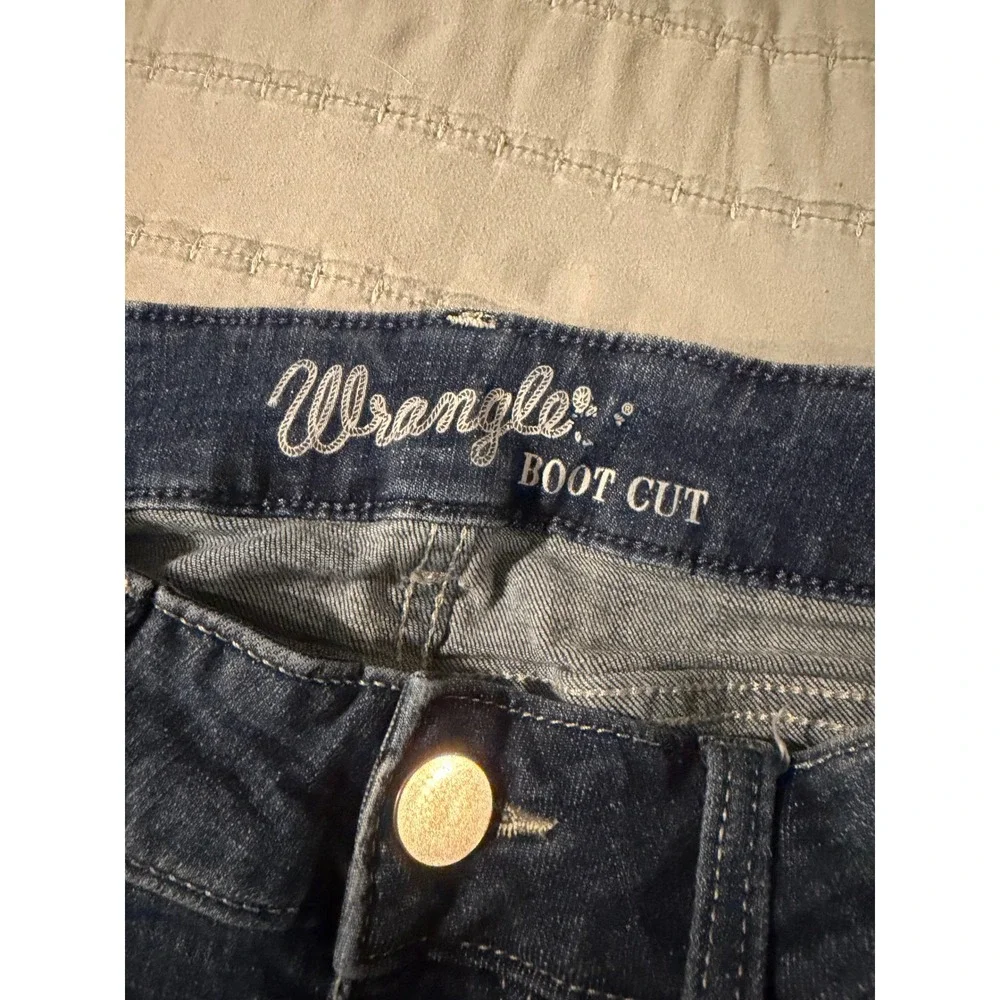 Wrangler‎ Bootcut Jeans Womens 9x32 Blue Denim Mid Rise 1009MWZDO Stretch